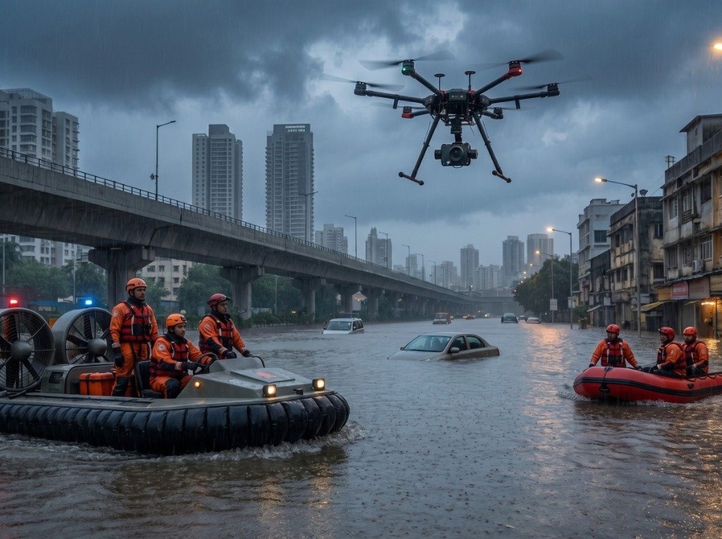 Amphibious flood rescue and disaster response operations